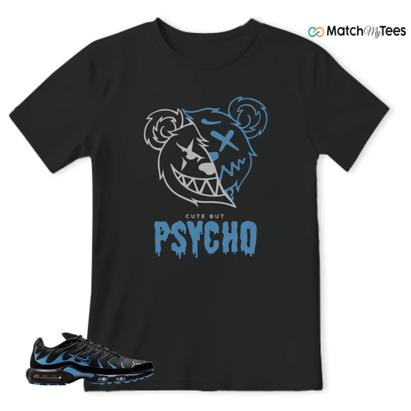 NIKE AIR MAX PLUS BLACK UNIVERSITY BLUE (2022) SNEAKER Matching Tees t-shirt