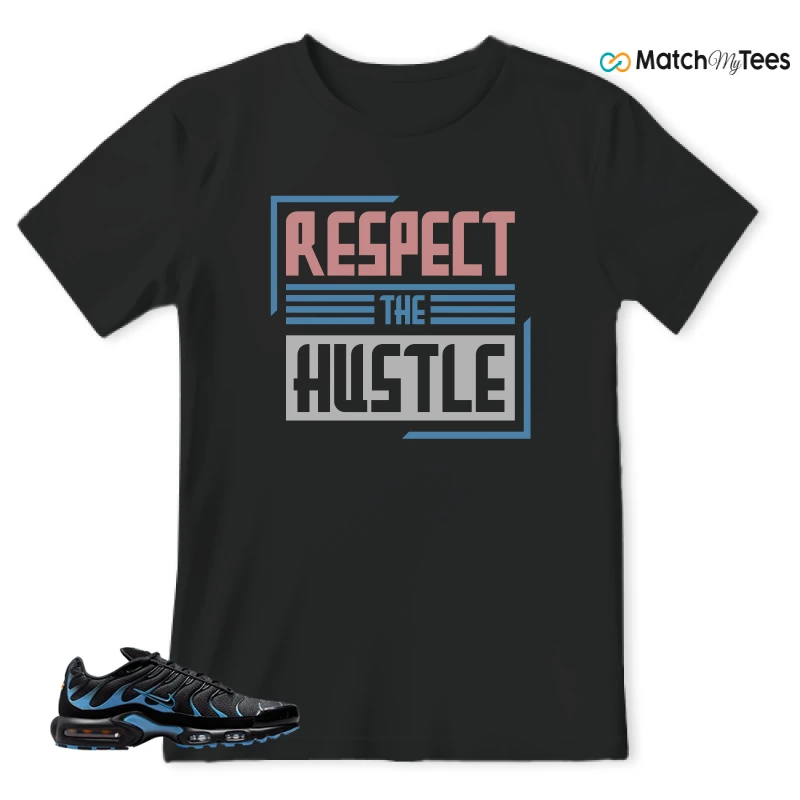 NIKE AIR MAX PLUS BLACK UNIVERSITY BLUE (2022) SNEAKER Matching Tees t-shirt