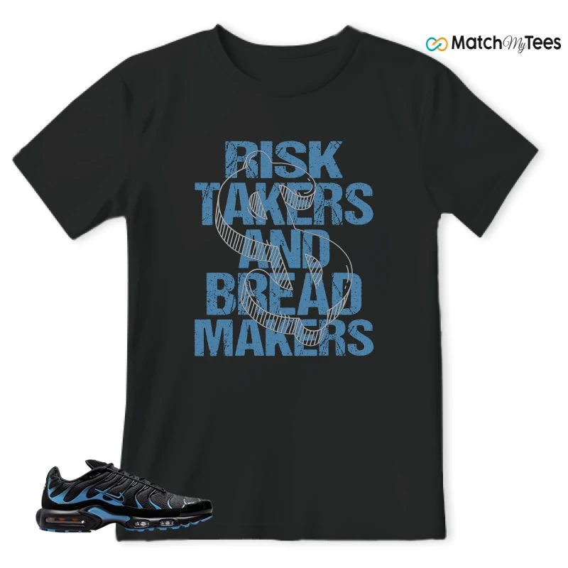 NIKE AIR MAX PLUS BLACK UNIVERSITY BLUE (2022) SNEAKER Matching Tees t-shirt