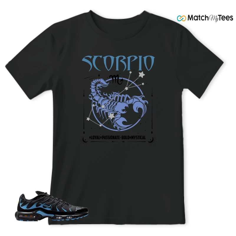 NIKE AIR MAX PLUS BLACK UNIVERSITY BLUE (2022) SNEAKER Matching Tees t-shirt