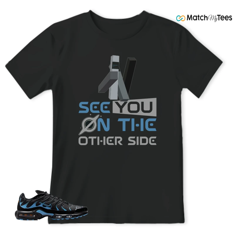 NIKE AIR MAX PLUS BLACK UNIVERSITY BLUE (2022) SNEAKER Matching Tees t-shirt