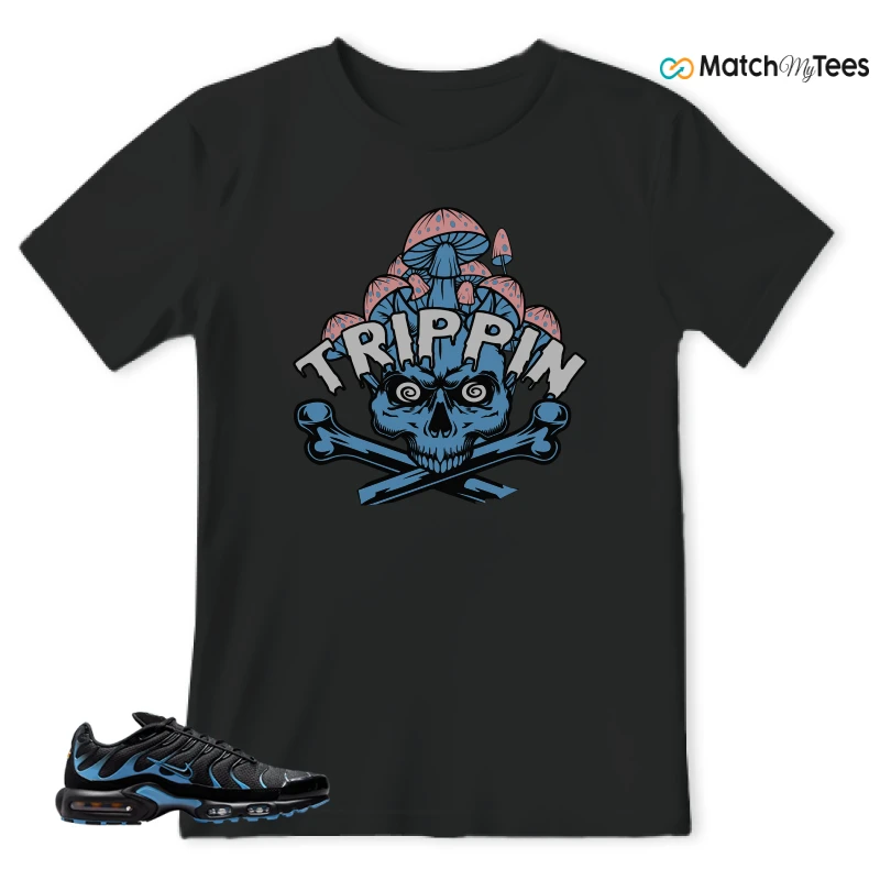 NIKE AIR MAX PLUS BLACK UNIVERSITY BLUE (2022) SNEAKER Matching Tees t-shirt