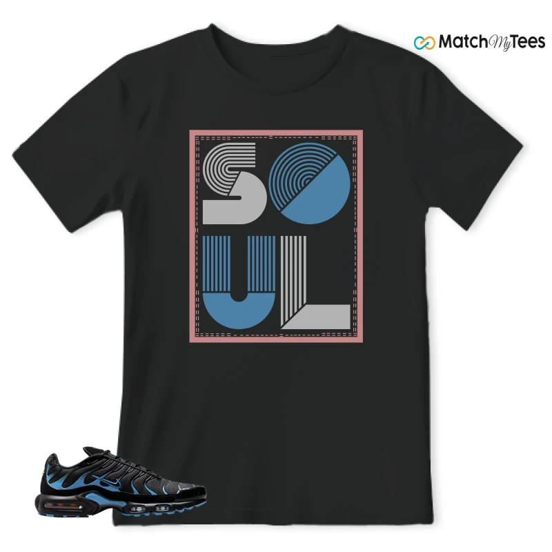 NIKE AIR MAX PLUS BLACK UNIVERSITY BLUE (2022) SNEAKER Matching Tees t-shirt