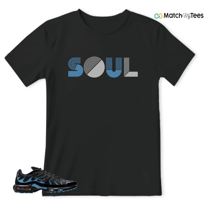 NIKE AIR MAX PLUS BLACK UNIVERSITY BLUE (2022) SNEAKER Matching Tees t-shirt