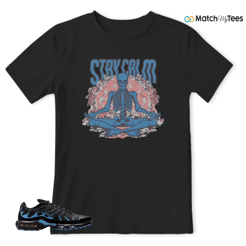 NIKE AIR MAX PLUS BLACK UNIVERSITY BLUE (2022) SNEAKER Matching Tees t-shirt
