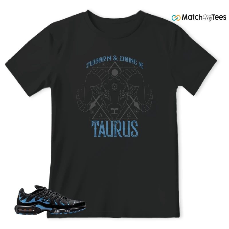 NIKE AIR MAX PLUS BLACK UNIVERSITY BLUE (2022) SNEAKER Matching Tees t-shirt