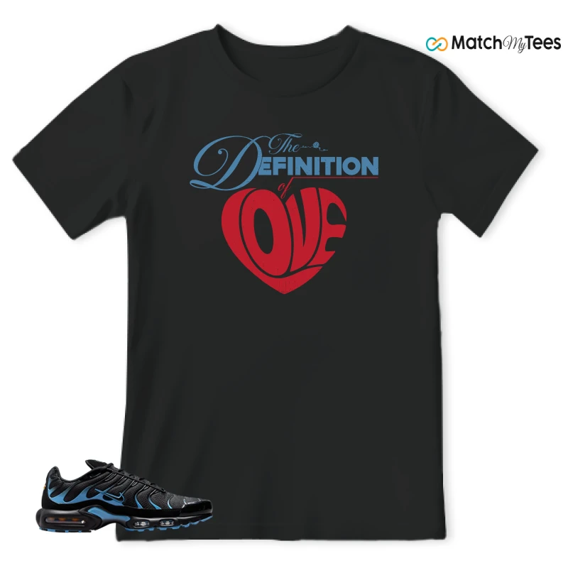 NIKE AIR MAX PLUS BLACK UNIVERSITY BLUE (2022) SNEAKER Matching Tees t-shirt