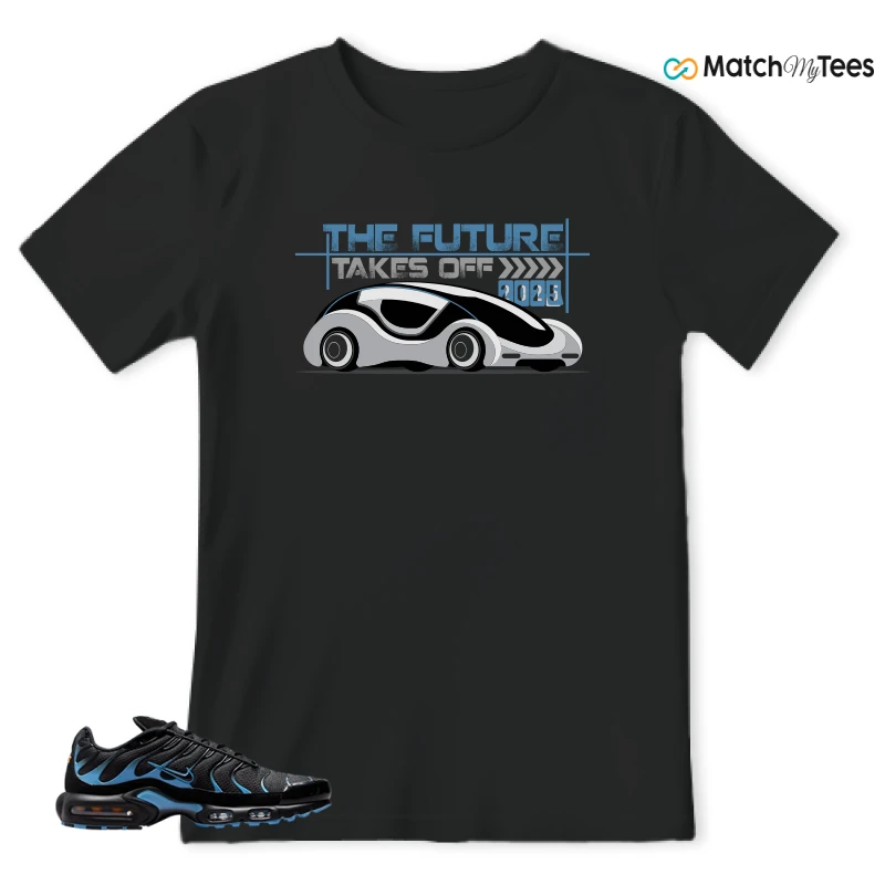 NIKE AIR MAX PLUS BLACK UNIVERSITY BLUE (2022) SNEAKER Matching Tees t-shirt