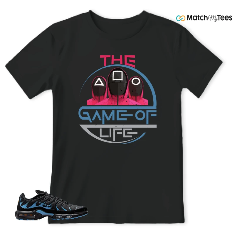 NIKE AIR MAX PLUS BLACK UNIVERSITY BLUE (2022) SNEAKER Matching Tees t-shirt