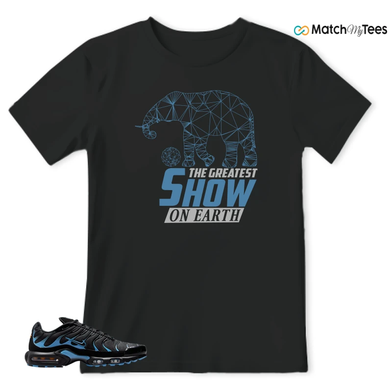 NIKE AIR MAX PLUS BLACK UNIVERSITY BLUE (2022) SNEAKER Matching Tees t-shirt