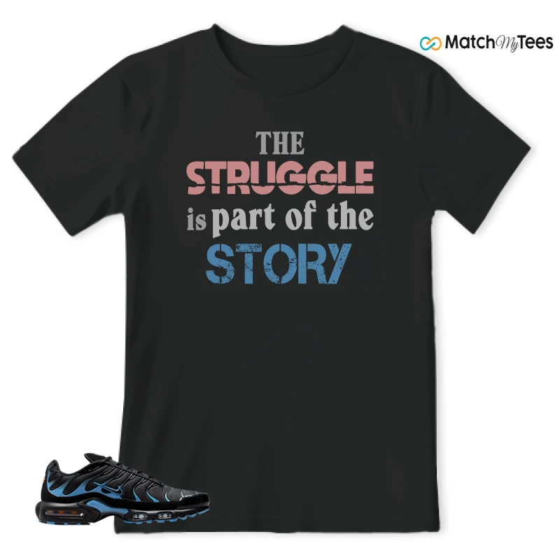 NIKE AIR MAX PLUS BLACK UNIVERSITY BLUE (2022) SNEAKER Matching Tees t-shirt