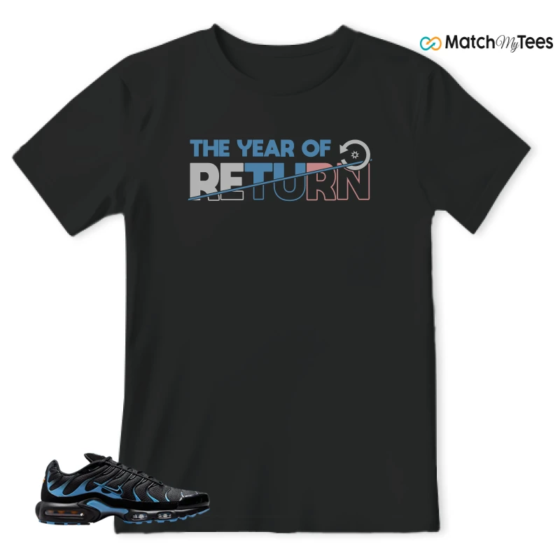 NIKE AIR MAX PLUS BLACK UNIVERSITY BLUE (2022) SNEAKER Matching Tees t-shirt