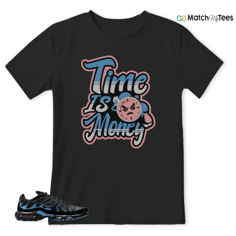 NIKE AIR MAX PLUS BLACK UNIVERSITY BLUE (2022) SNEAKER Matching Tees t-shirt
