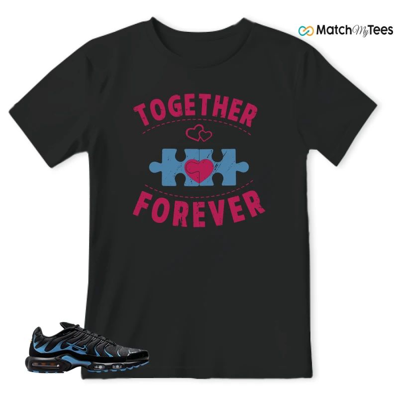 NIKE AIR MAX PLUS BLACK UNIVERSITY BLUE (2022) SNEAKER Matching Tees t-shirt