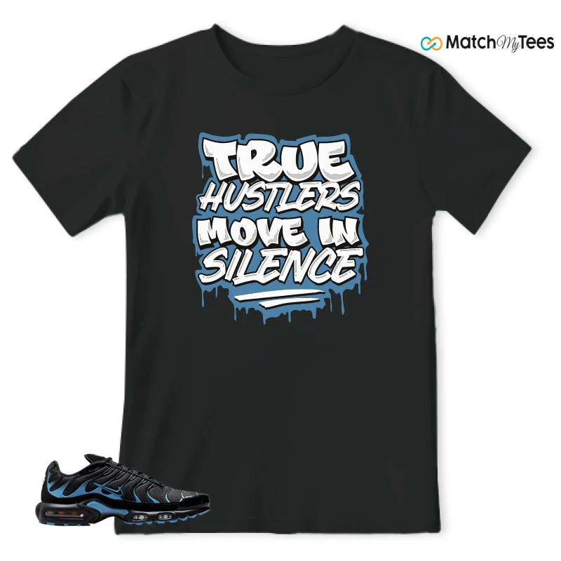 NIKE AIR MAX PLUS BLACK UNIVERSITY BLUE (2022) SNEAKER Matching Tees t-shirt