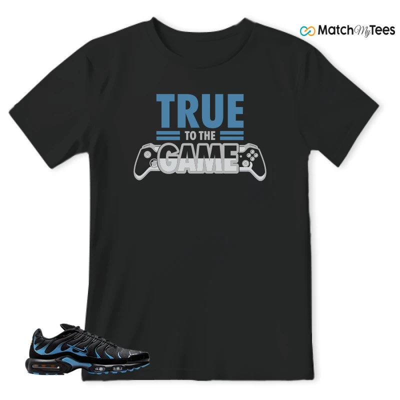 NIKE AIR MAX PLUS BLACK UNIVERSITY BLUE (2022) SNEAKER Matching Tees t-shirt
