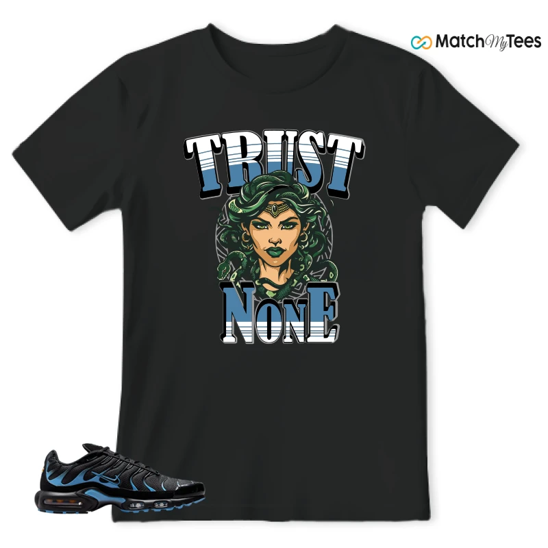 NIKE AIR MAX PLUS BLACK UNIVERSITY BLUE (2022) SNEAKER Matching Tees t-shirt