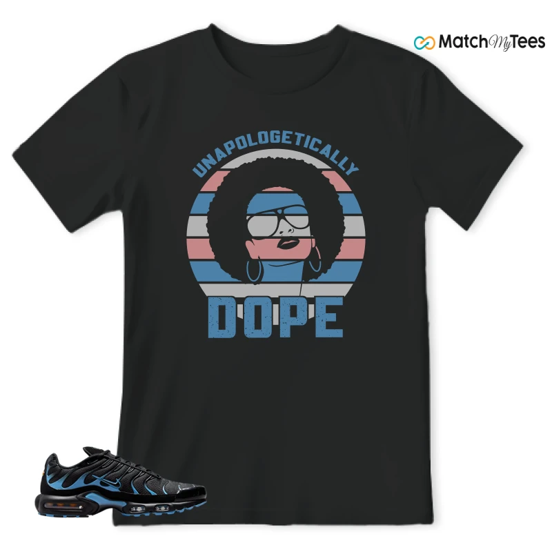 NIKE AIR MAX PLUS BLACK UNIVERSITY BLUE (2022) SNEAKER Matching Tees t-shirt