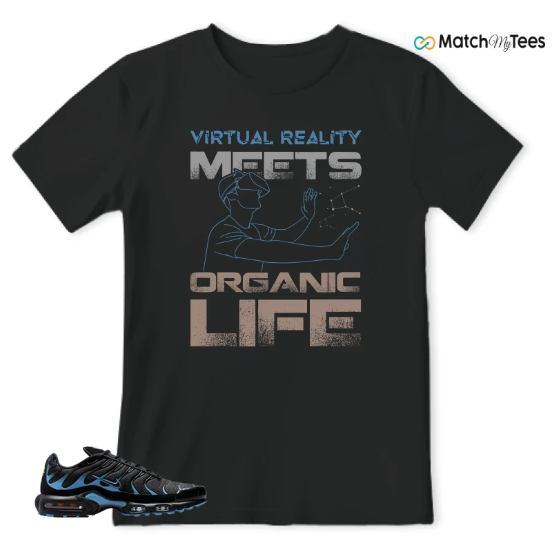 NIKE AIR MAX PLUS BLACK UNIVERSITY BLUE (2022) SNEAKER Matching Tees t-shirt
