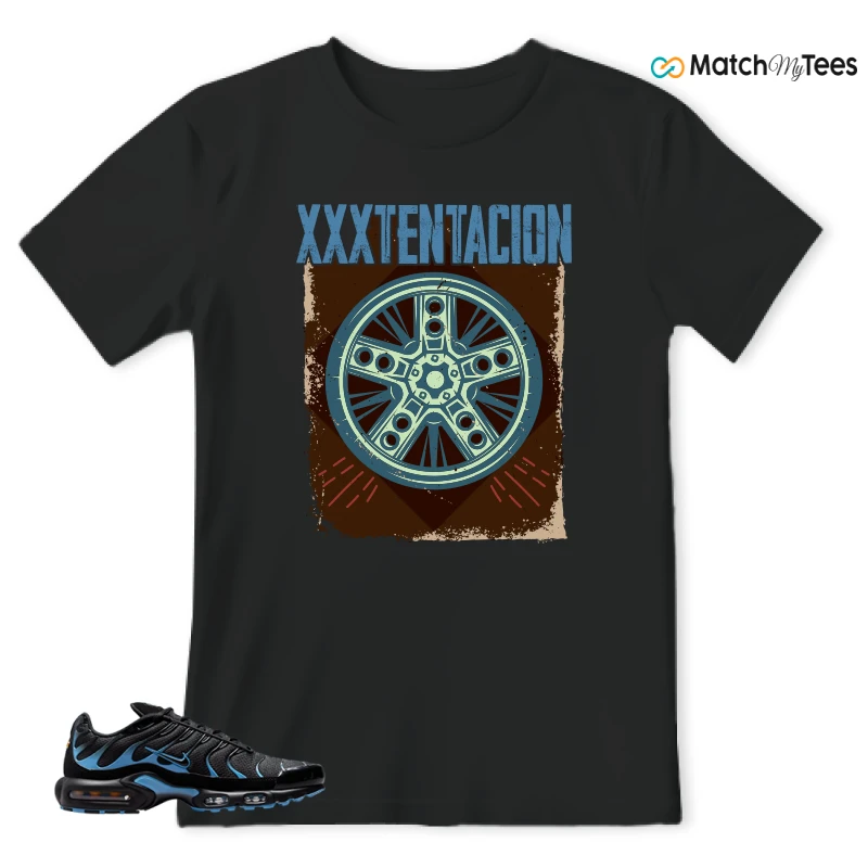 NIKE AIR MAX PLUS BLACK UNIVERSITY BLUE (2022) SNEAKER Matching Tees t-shirt