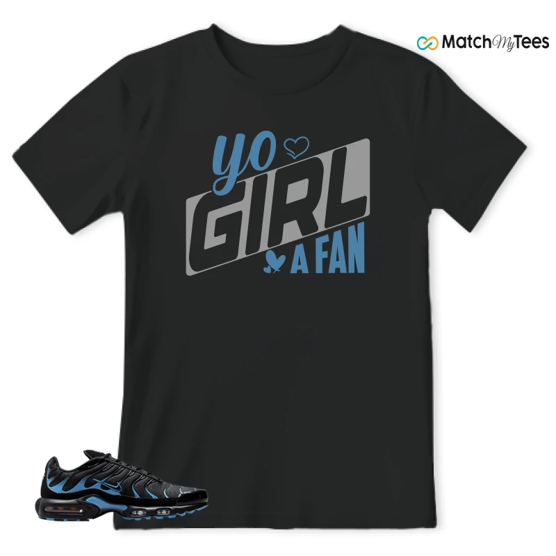 NIKE AIR MAX PLUS BLACK UNIVERSITY BLUE (2022) SNEAKER Matching Tees t-shirt