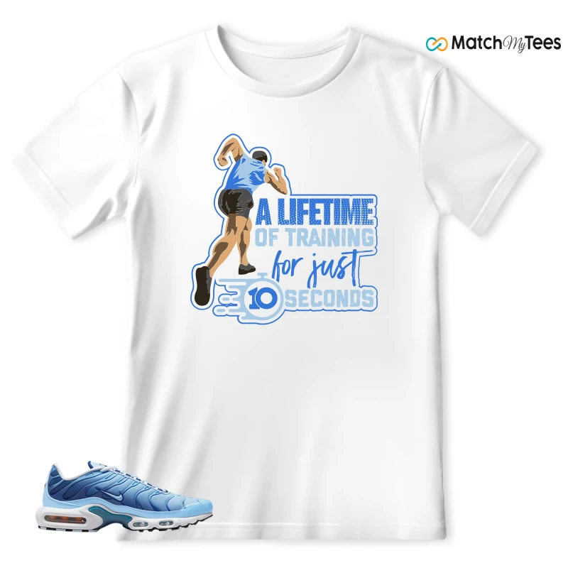 NIKE AIR MAX PLUS UNIVERSITY BLUE GRADIENT SNEAKER Matching Tees t-shirt