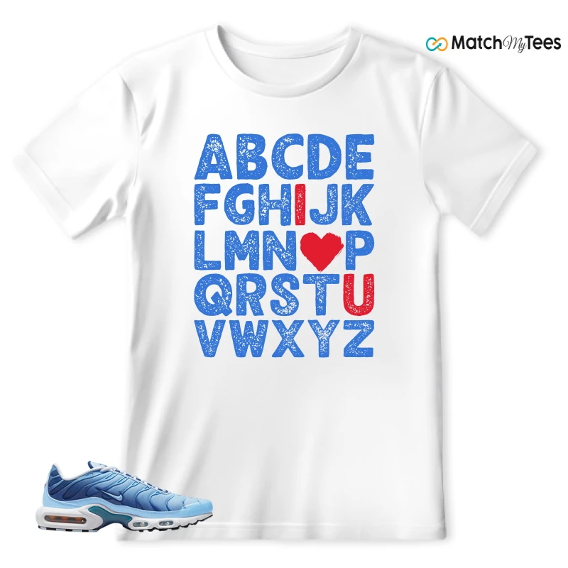 NIKE AIR MAX PLUS UNIVERSITY BLUE GRADIENT SNEAKER Matching Tees t-shirt