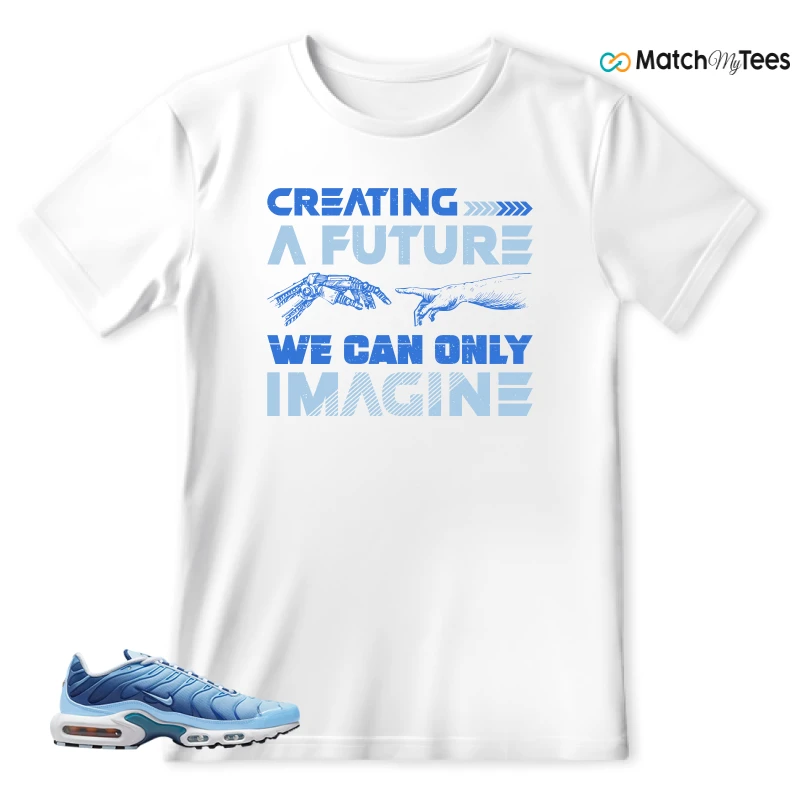 NIKE AIR MAX PLUS UNIVERSITY BLUE GRADIENT SNEAKER Matching Tees t-shirt