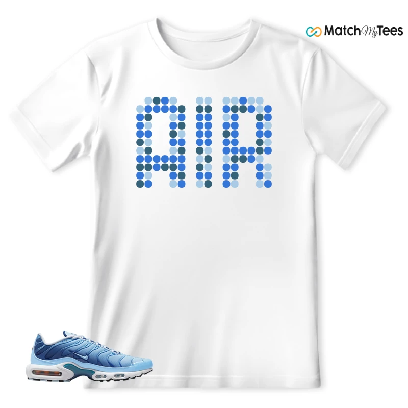 NIKE AIR MAX PLUS UNIVERSITY BLUE GRADIENT SNEAKER Matching Tees t-shirt