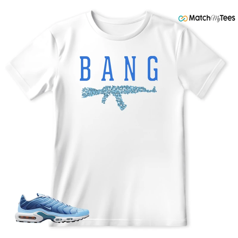 NIKE AIR MAX PLUS UNIVERSITY BLUE GRADIENT SNEAKER Matching Tees t-shirt