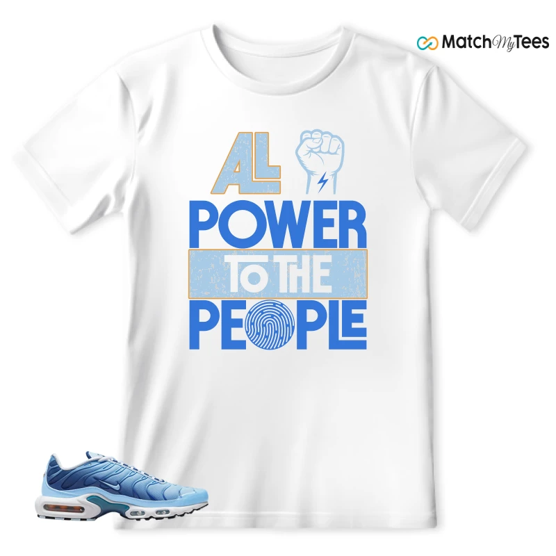 NIKE AIR MAX PLUS UNIVERSITY BLUE GRADIENT SNEAKER Matching Tees t-shirt