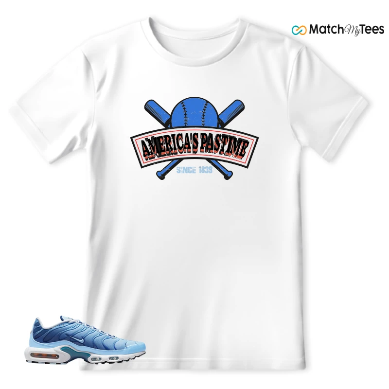 NIKE AIR MAX PLUS UNIVERSITY BLUE GRADIENT SNEAKER Matching Tees t-shirt