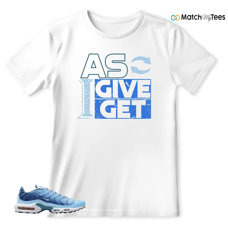 NIKE AIR MAX PLUS UNIVERSITY BLUE GRADIENT SNEAKER Matching Tees t-shirt
