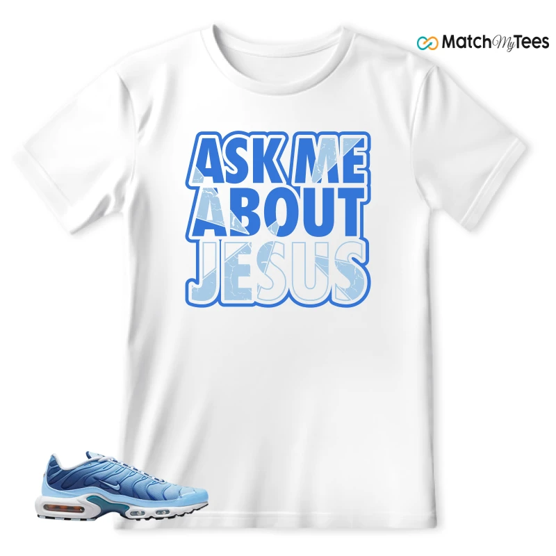 NIKE AIR MAX PLUS UNIVERSITY BLUE GRADIENT SNEAKER Matching Tees t-shirt