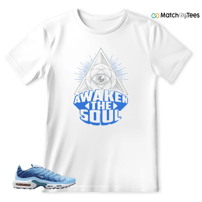 NIKE AIR MAX PLUS UNIVERSITY BLUE GRADIENT SNEAKER Matching Tees t-shirt