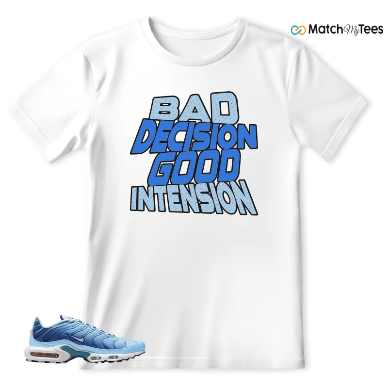 NIKE AIR MAX PLUS UNIVERSITY BLUE GRADIENT SNEAKER Matching Tees t-shirt
