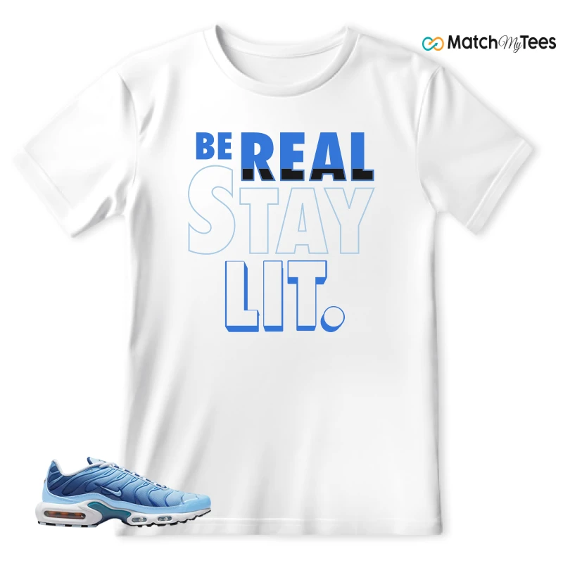 NIKE AIR MAX PLUS UNIVERSITY BLUE GRADIENT SNEAKER Matching Tees t-shirt