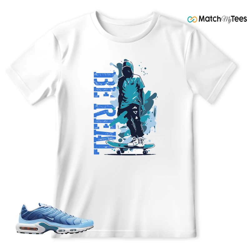 NIKE AIR MAX PLUS UNIVERSITY BLUE GRADIENT SNEAKER Matching Tees t-shirt