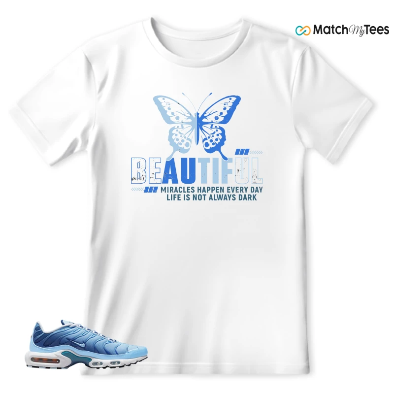 NIKE AIR MAX PLUS UNIVERSITY BLUE GRADIENT SNEAKER Matching Tees t-shirt