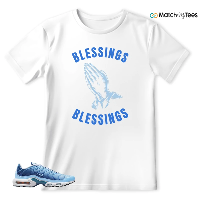 NIKE AIR MAX PLUS UNIVERSITY BLUE GRADIENT SNEAKER Matching Tees t-shirt