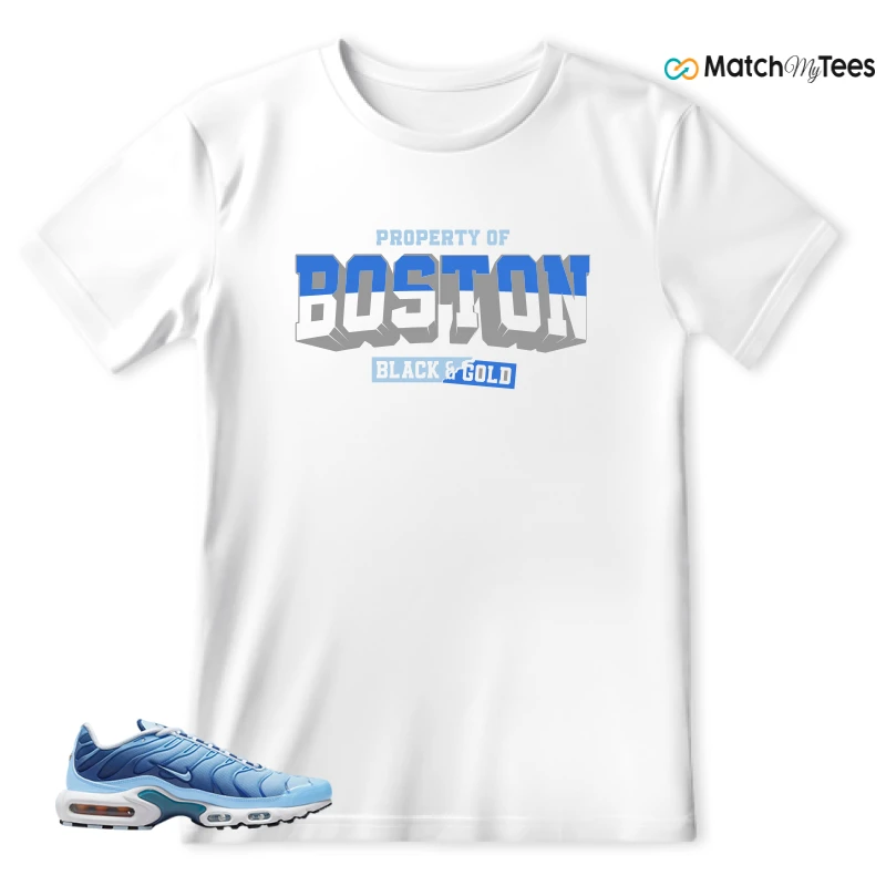 NIKE AIR MAX PLUS UNIVERSITY BLUE GRADIENT SNEAKER Matching Tees t-shirt