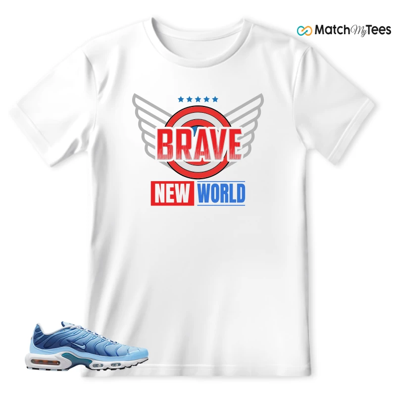 NIKE AIR MAX PLUS UNIVERSITY BLUE GRADIENT SNEAKER Matching Tees t-shirt