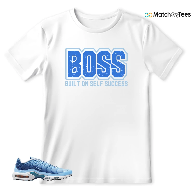 NIKE AIR MAX PLUS UNIVERSITY BLUE GRADIENT SNEAKER Matching Tees t-shirt