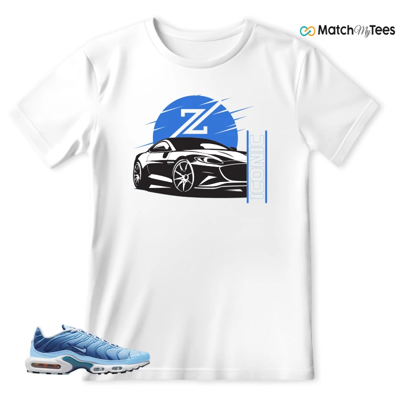 NIKE AIR MAX PLUS UNIVERSITY BLUE GRADIENT SNEAKER Matching Tees t-shirt