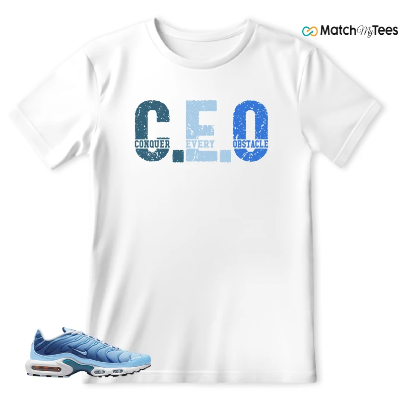 NIKE AIR MAX PLUS UNIVERSITY BLUE GRADIENT SNEAKER Matching Tees t-shirt