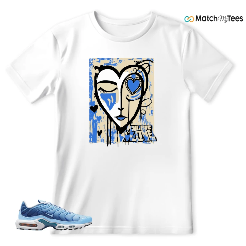 NIKE AIR MAX PLUS UNIVERSITY BLUE GRADIENT SNEAKER Matching Tees t-shirt