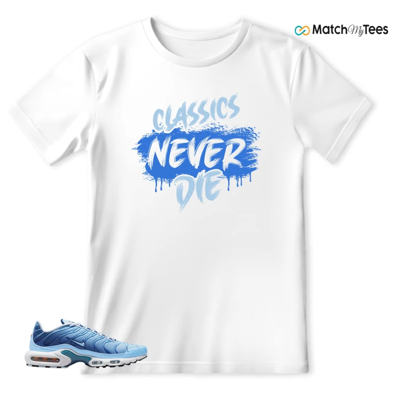NIKE AIR MAX PLUS UNIVERSITY BLUE GRADIENT SNEAKER Matching Tees t-shirt