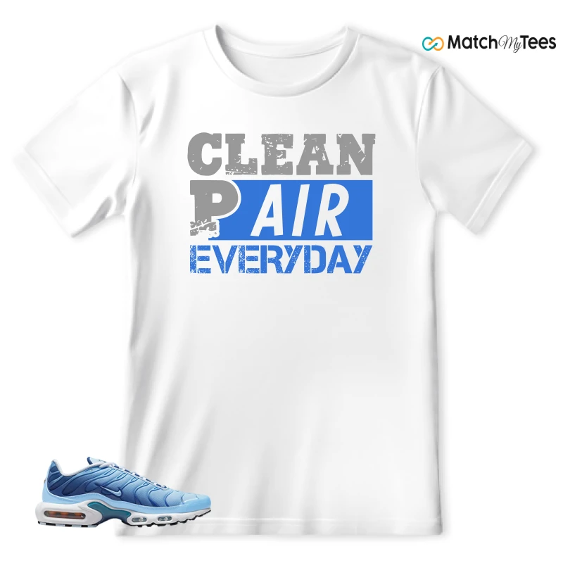 NIKE AIR MAX PLUS UNIVERSITY BLUE GRADIENT SNEAKER Matching Tees t-shirt