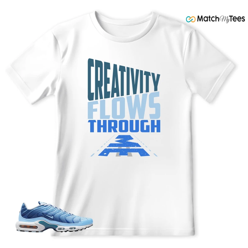 NIKE AIR MAX PLUS UNIVERSITY BLUE GRADIENT SNEAKER Matching Tees t-shirt