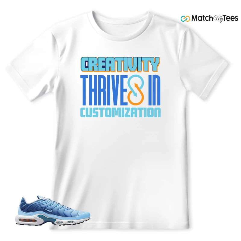 NIKE AIR MAX PLUS UNIVERSITY BLUE GRADIENT SNEAKER Matching Tees t-shirt